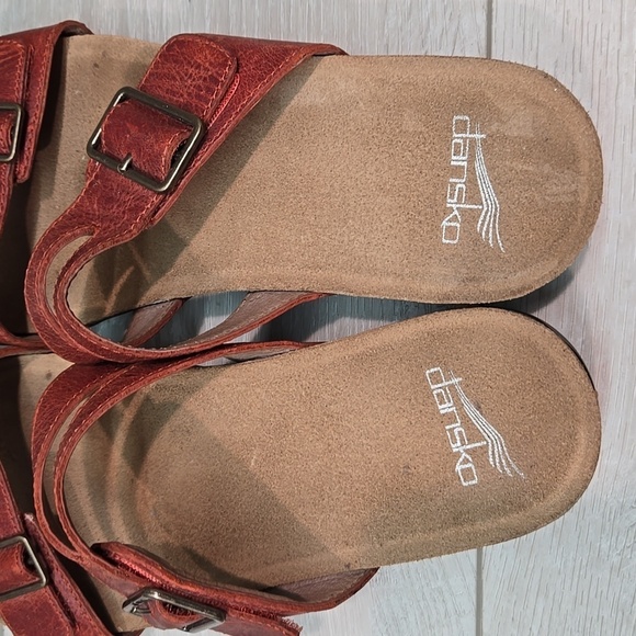 Dansko Women Leather Sandals Shoes Sz 39/8.5-9 - Picture 5 of 13